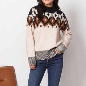 Monrow Fair Isle Sweatshirt. EUC